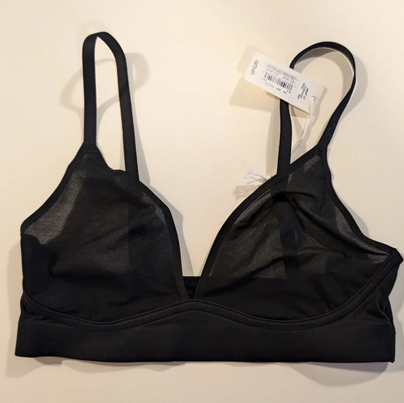 aerie Other - NWT Aerie Smoothez black triangle Bralette mesh unlined small